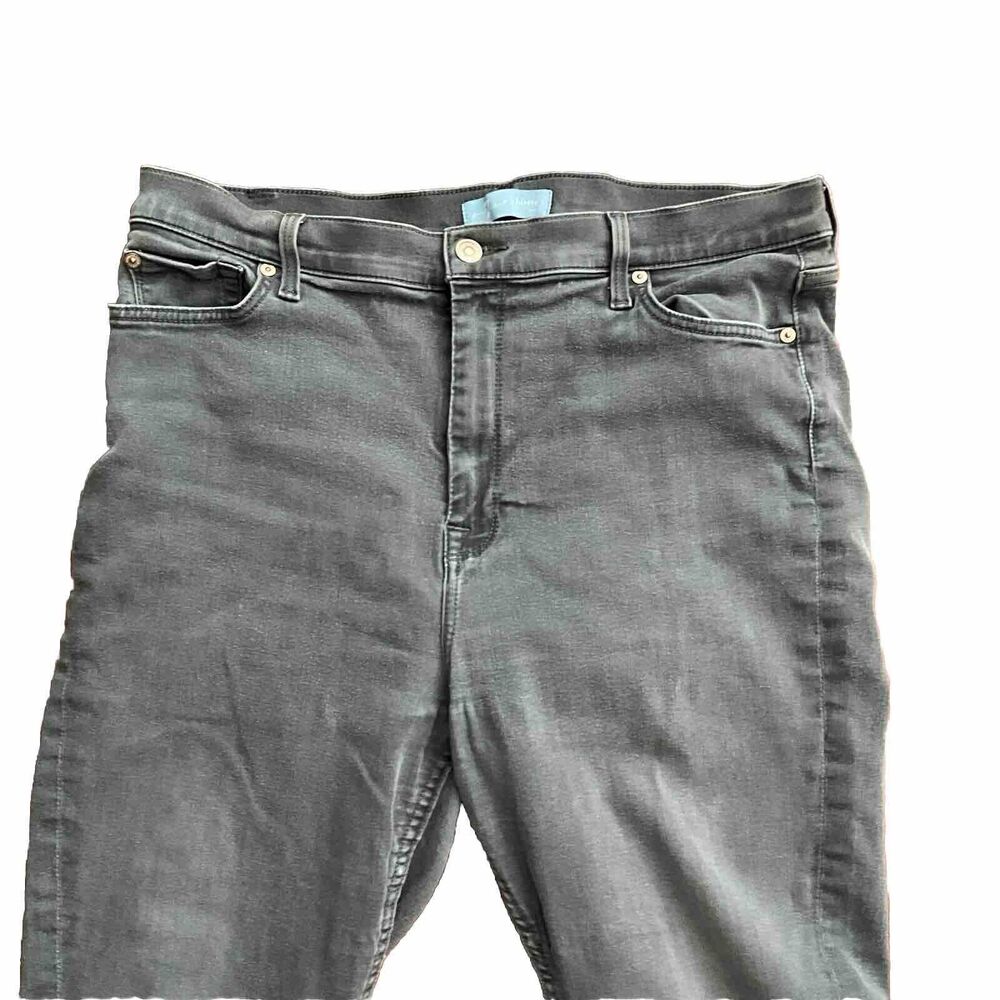 7 For All Mankind Jeans Size 33 B(Air) High Waist Ankle Skinny Gray Denim - Picture 6 of 9